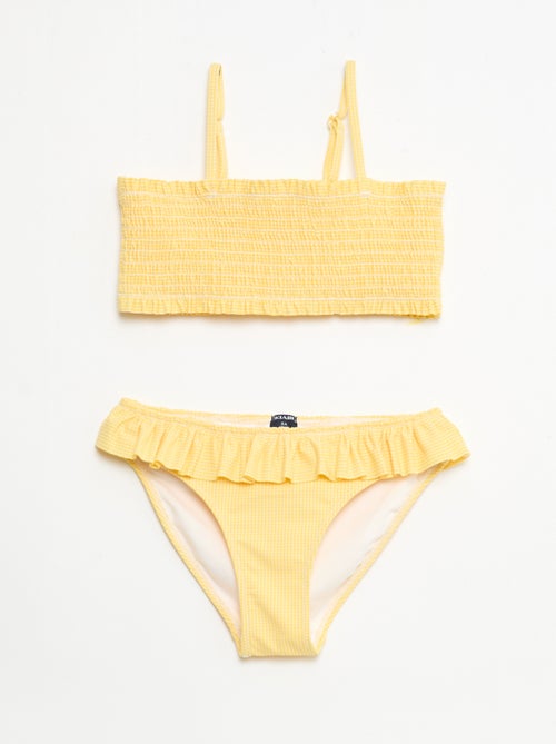 Bañador con estampado + volantes - 2 piezas - Kiabi