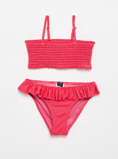 Bañador con estampado + volantes - 2 piezas - Kiabi