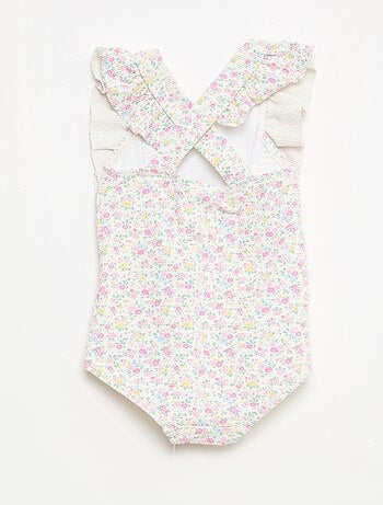 Bañador con estampado y volantes