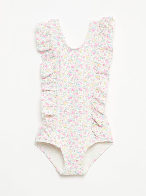 Bañador con estampado y volantes - Kiabi