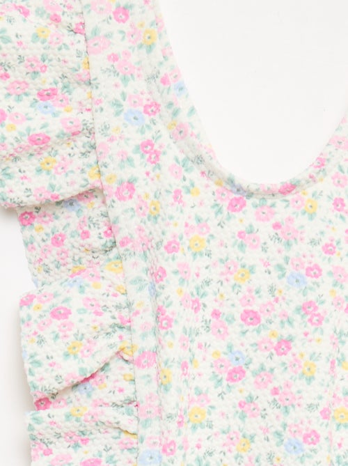 Bañador con estampado y volantes - Kiabi