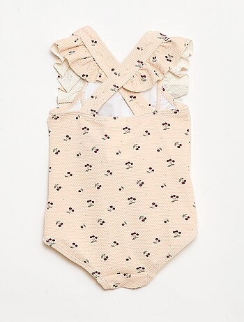 Bañador con estampado y volantes