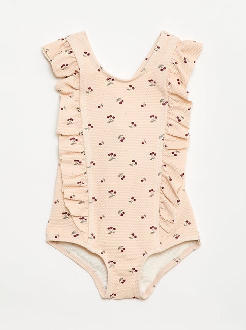 Bañador con estampado y volantes - Kiabi
