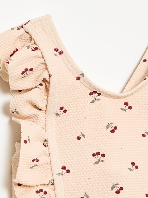 Bañador con estampado y volantes - Kiabi