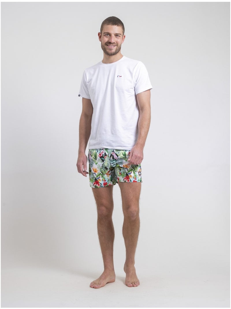 Bañador con motivos GALLIX Blanco - Kiabi