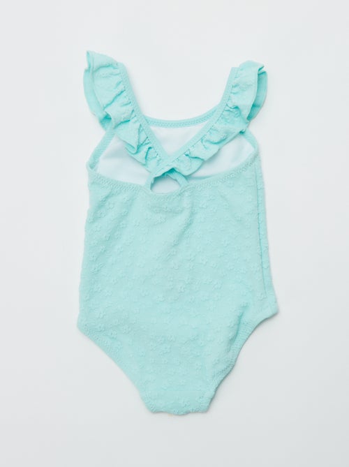 Bañador con volante y bordado  - 1 pieza - Kiabi