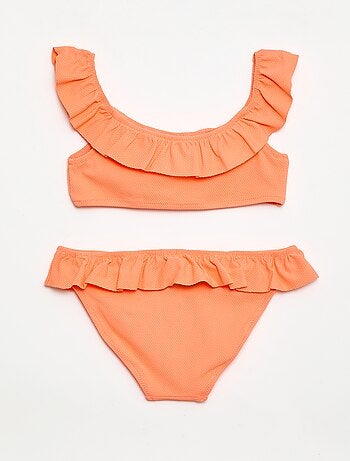 Bañador con volantes en malla - 2 piezas