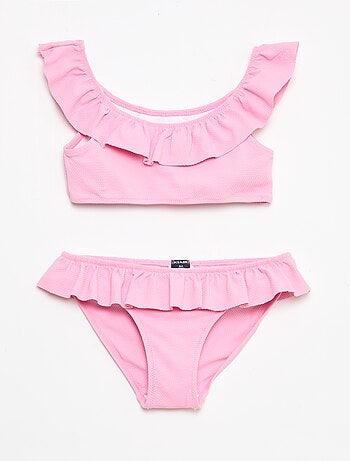 Bañador con volantes en malla - 2 piezas
