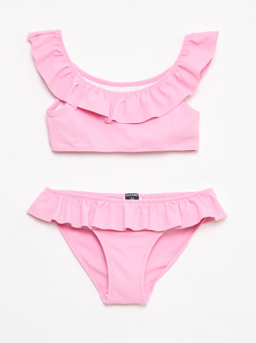 Bañador con volantes en malla - 2 piezas - Kiabi
