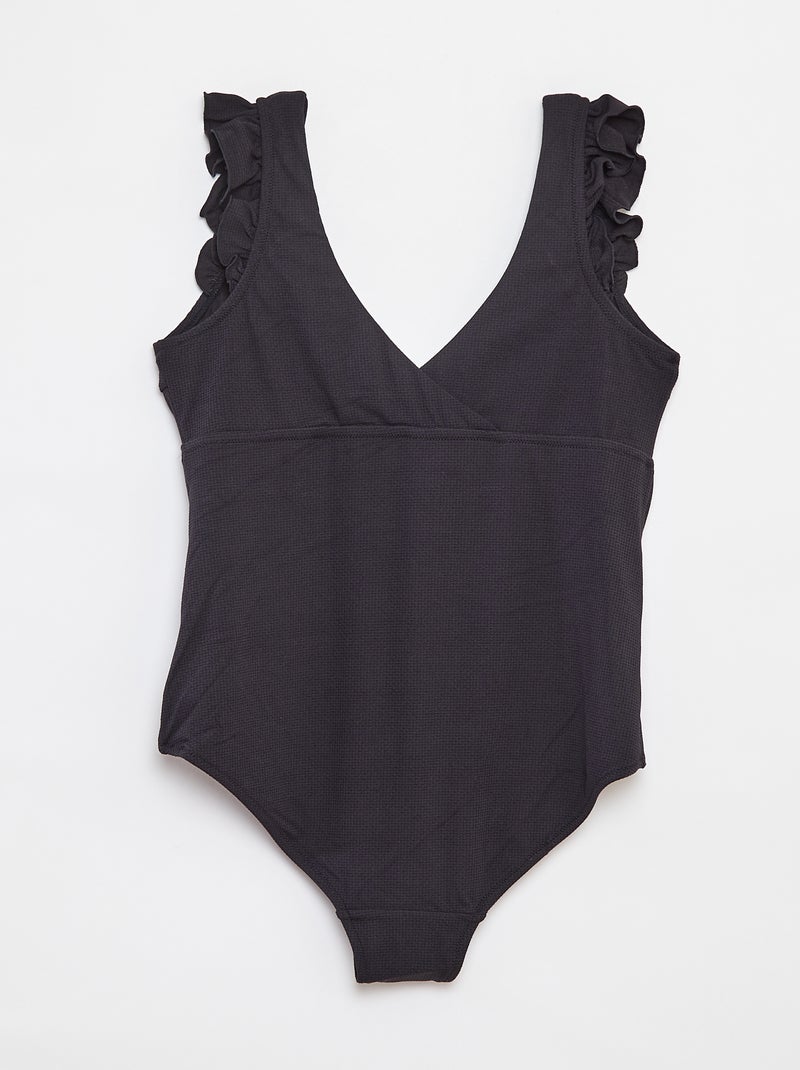 Bañador con volantes negro - Kiabi