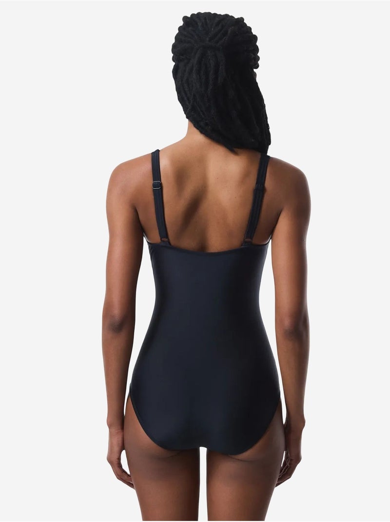 Bañador corsé fruncido moldeador de abdomen y cintura penti Negro - Kiabi