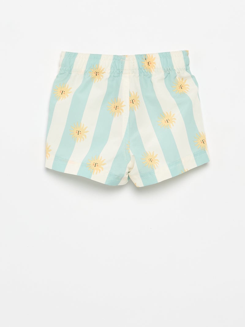 Bañador corto con estampado Azul - Kiabi