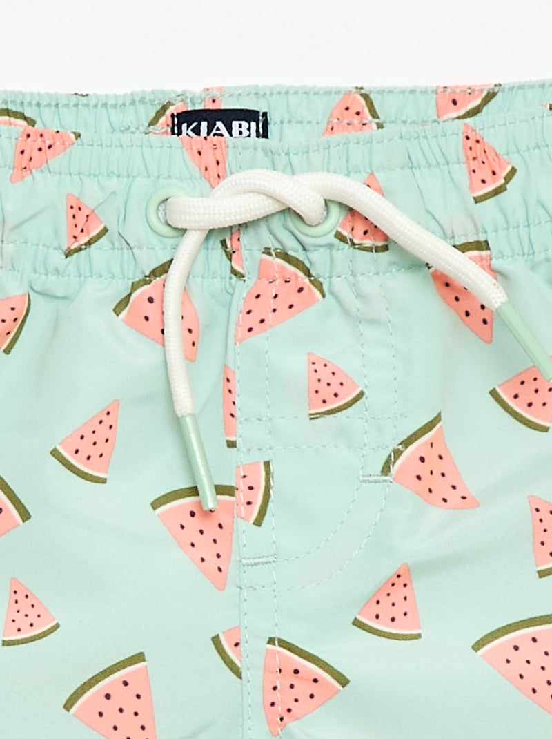 Bañador corto con estampado Verde - Kiabi