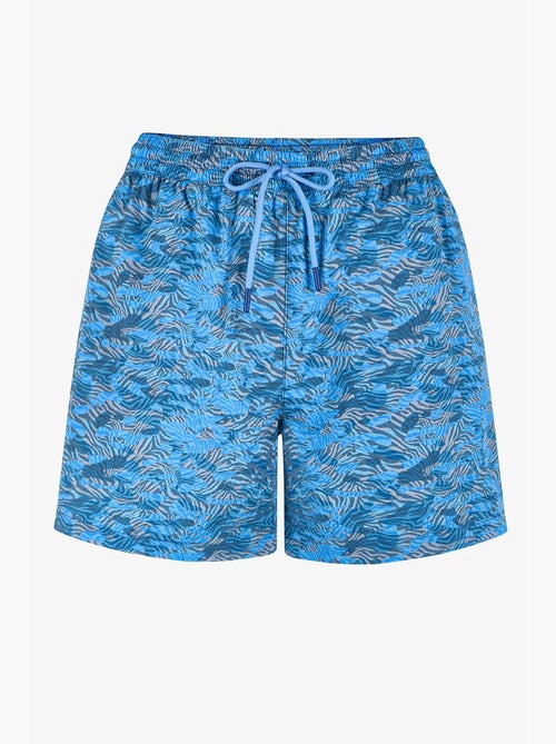 Bañador corto de hombre con cinturón y estampado de camuflaje zebra intenso penti - Kiabi Bañador corto de hombre con cinturón y estampado de camuflaje zebra intenso penti - Kiabi