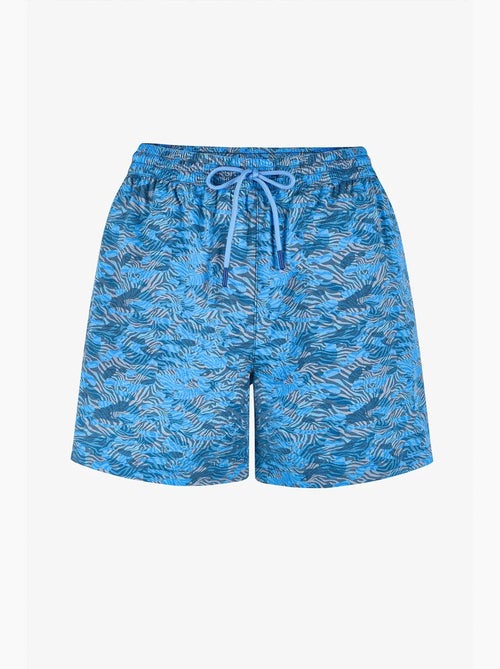 Bañador corto de hombre con cinturón y estampado de camuflaje zebra intenso penti - Kiabi Bañador corto de hombre con cinturón y estampado de camuflaje zebra intenso penti - Kiabi