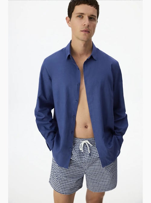 Bañador corto de hombre countty club con estampado geométrico penti - Kiabi Bañador corto de hombre countty club con estampado geométrico penti - Kiabi