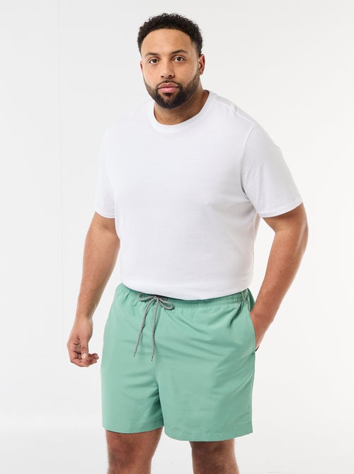 Bañador corto liso - Kiabi