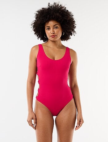 Bañador de 1 pieza con abertura en los laterales