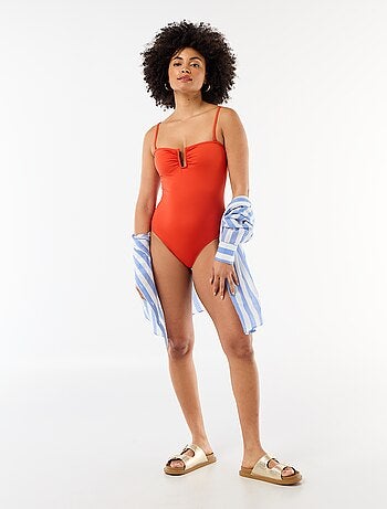Bañador de 1 pieza con escote cuadrado