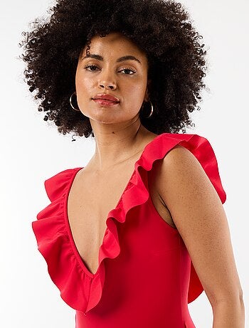 Bañador de 1 pieza con escote pronunciado