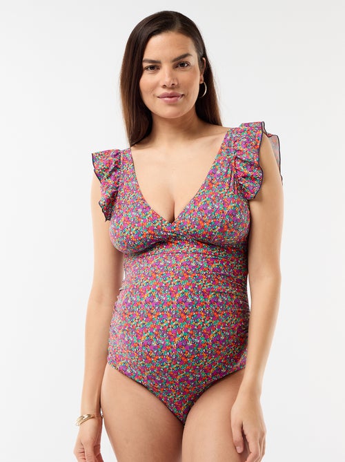 Bañador de 1 pieza con estampado floral - Kiabi