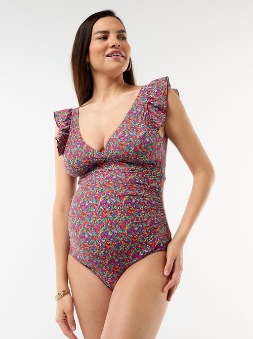 Bañador de 1 pieza con estampado floral - Kiabi