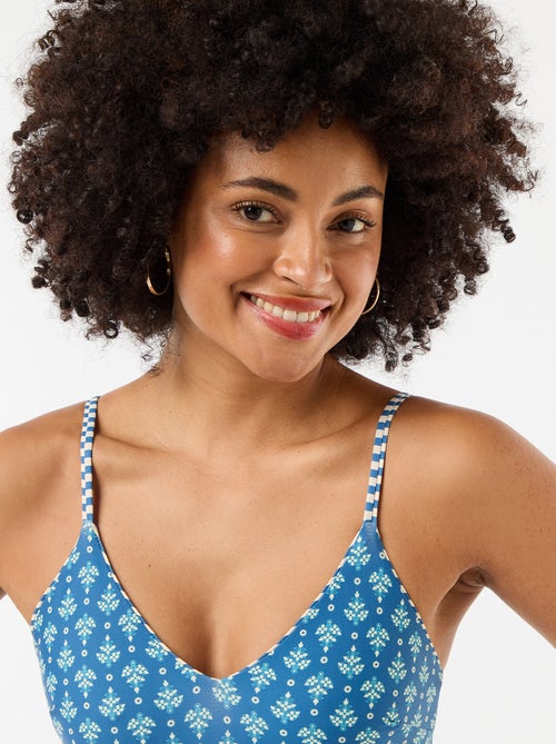 Bañador de 1 pieza estampado reversible - Kiabi