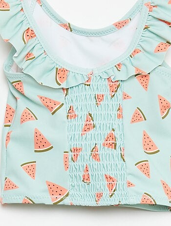 Bañador de 2 piezas con efecto volante