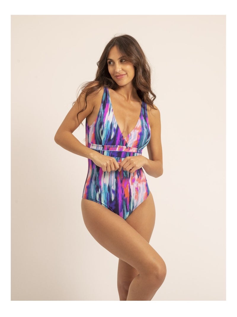 Bañador de 2 piezas de lurex GINNY Violeta - Kiabi