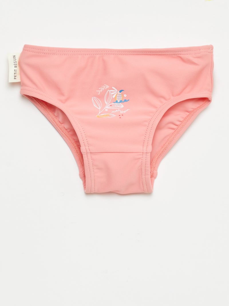 Bañador de 2 piezas 'Petit Béguin' Camiseta + braguita Coral - Kiabi
