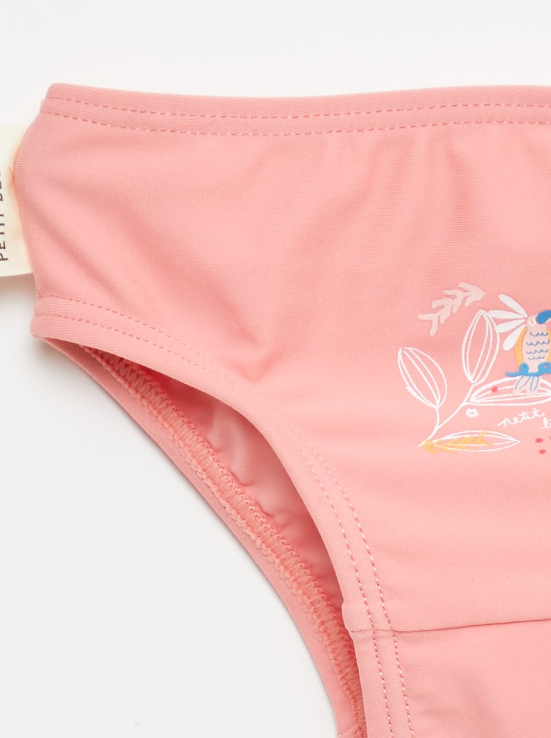 Bañador de 2 piezas 'Petit Béguin' Camiseta + braguita Coral - Kiabi