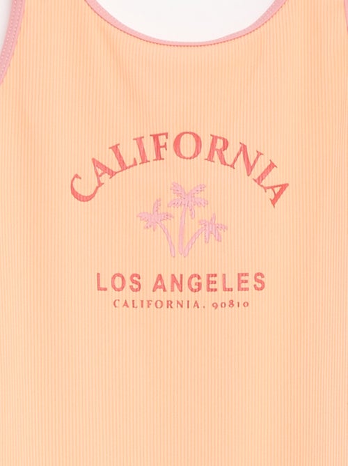 Bañador de canalé estampado - Kiabi