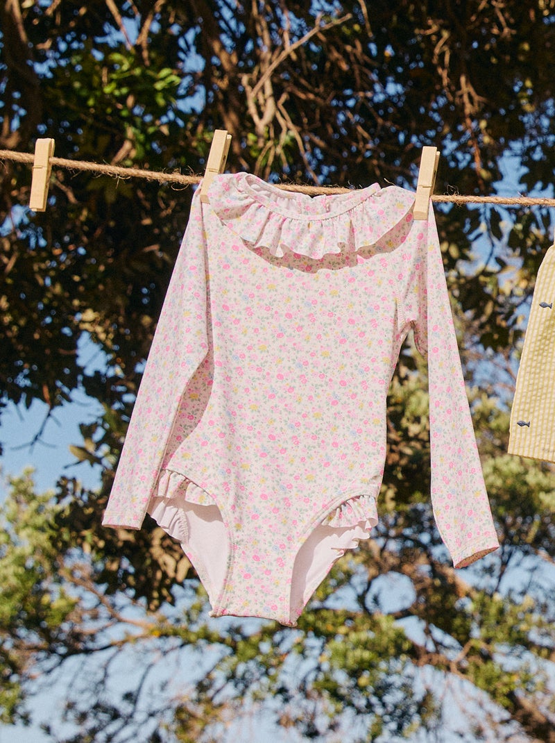 Bañador de cuerpo entero de manga larga Blanco - Kiabi