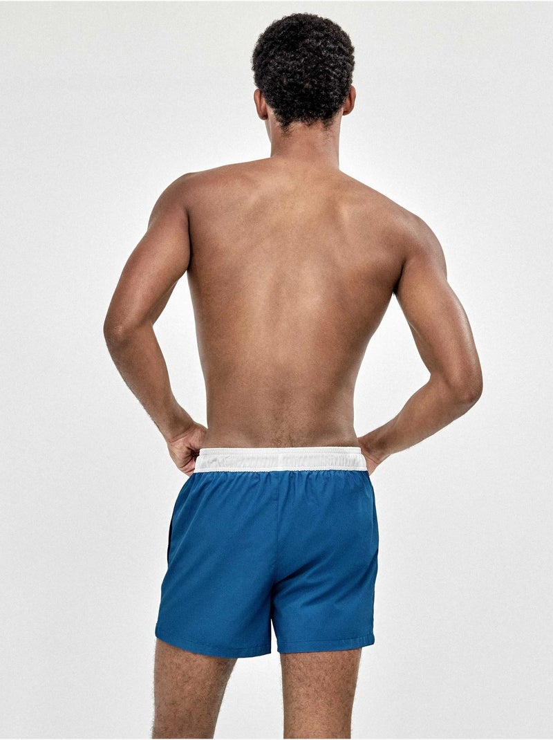 Bañador de hombre ajustable en cintura tejido de secado rápido Azul - Kiabi