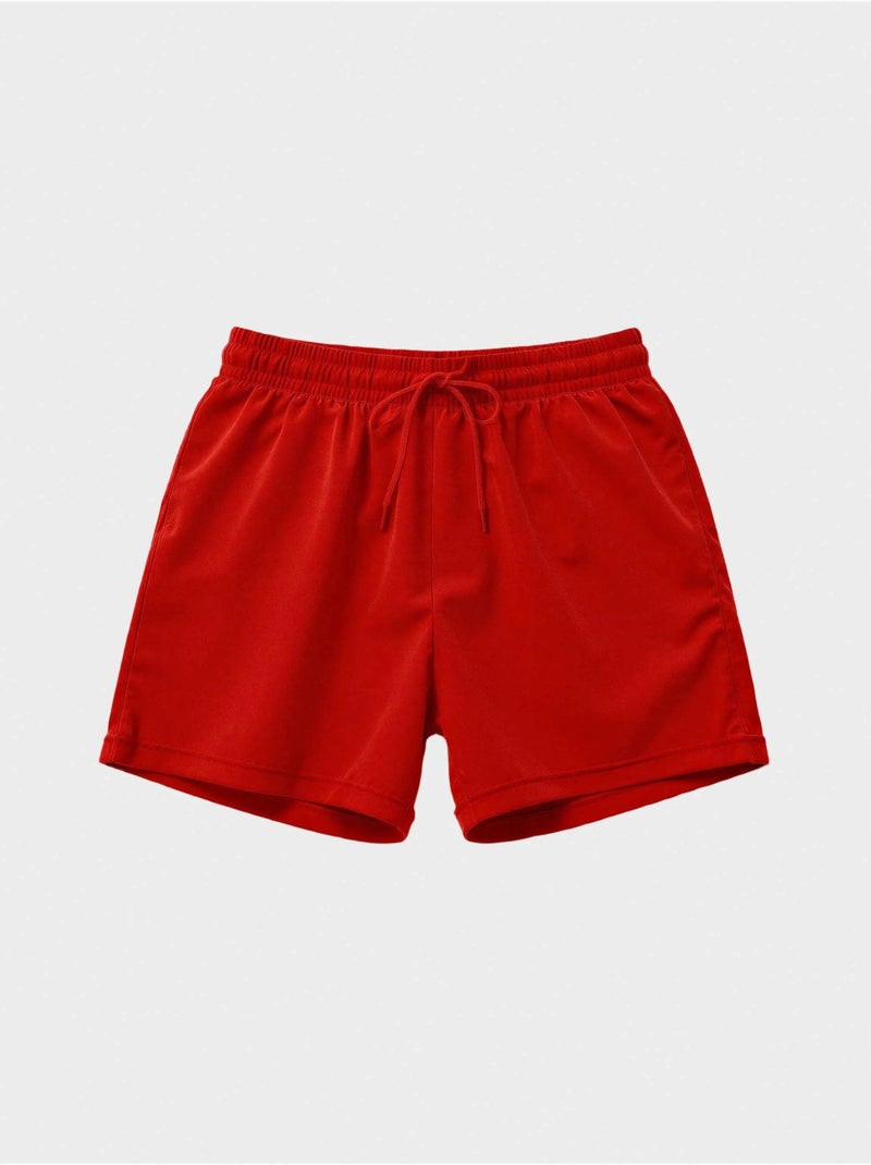 Bañador de hombre ajustable en cintura tejido de secado rápido Rojo - Kiabi