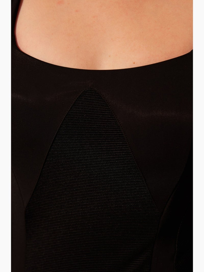 Bañador de mujer basic con corsé penti Negro - Kiabi