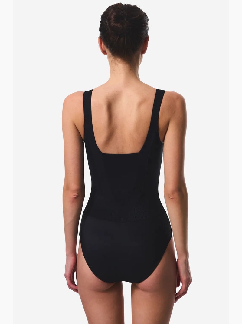 Bañador de mujer con corsé penti Negro - Kiabi