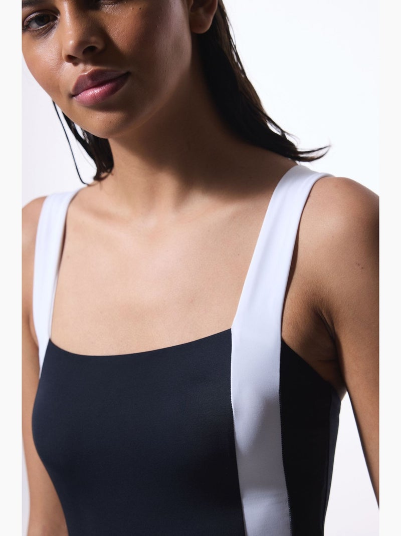 Bañador de mujer gina elegant penti Negro Blanco - Kiabi