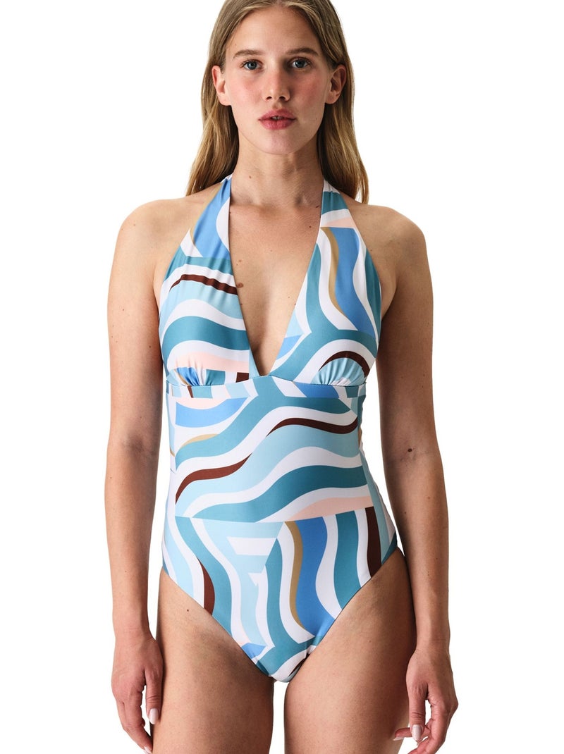 Bañador de mujer lisandra foxy penti Azul cielo - Kiabi