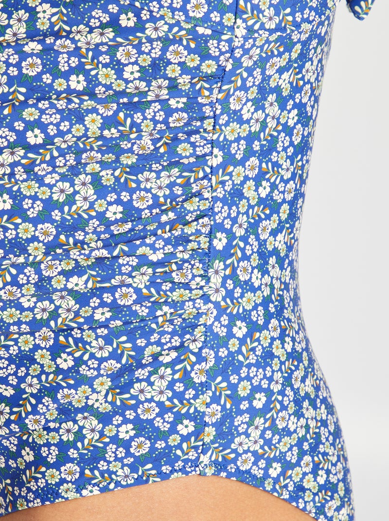 Bañador de premamá con estampado de flores AZUL - Kiabi