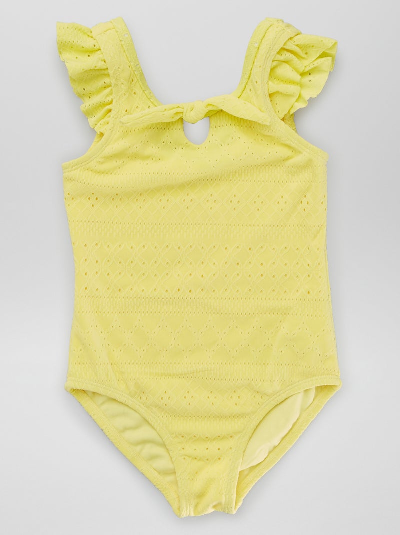 Bañador de punto tricotado amarillo - Kiabi