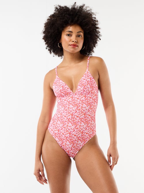 Bañador de una pieza con estampado floral - Kiabi