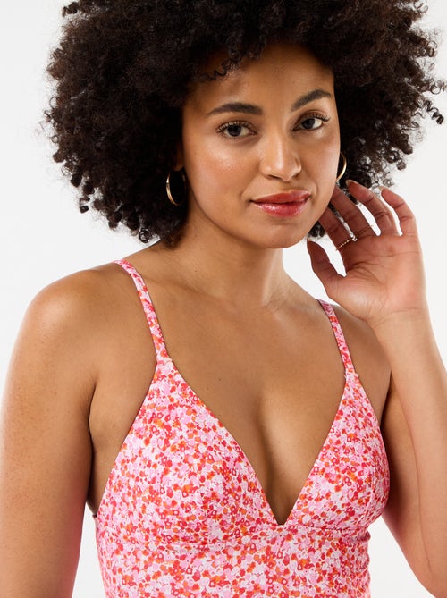 Bañador de una pieza con estampado floral - Kiabi