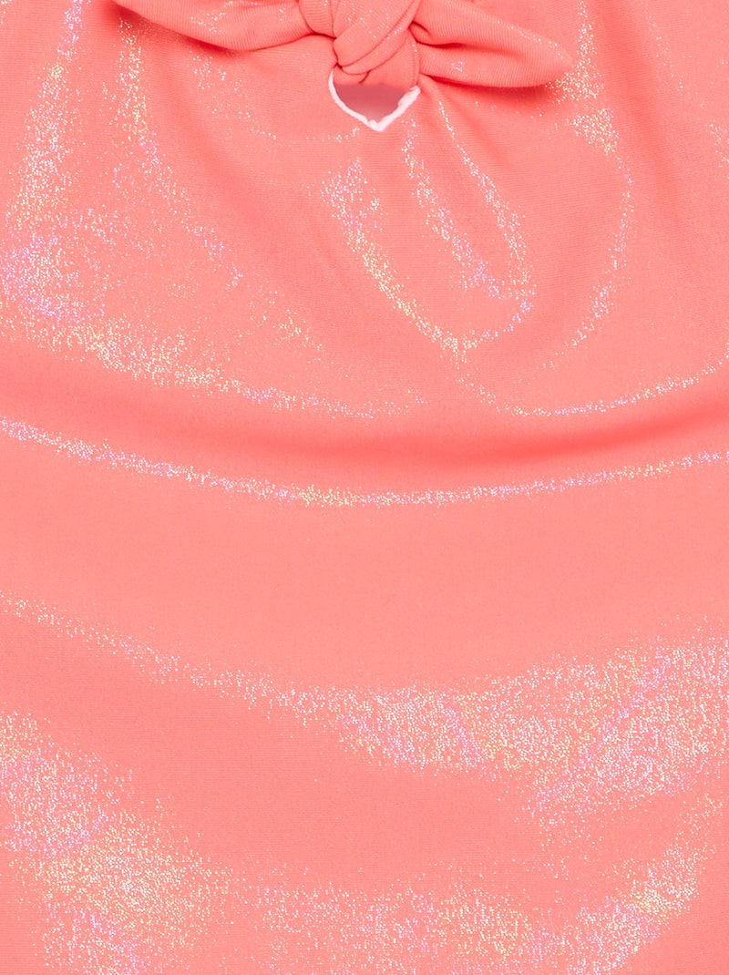 Bañador de una pieza con tejido brillante Naranja - Kiabi