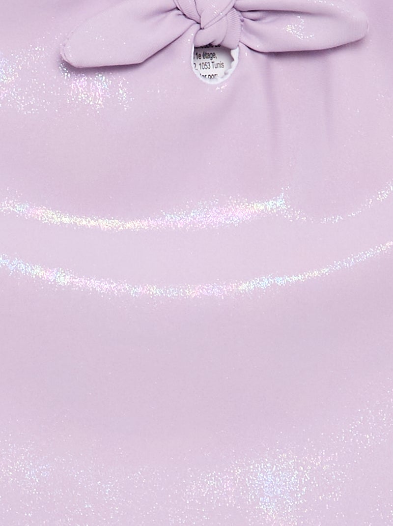 Bañador de una pieza con tejido brillante Rosa - Kiabi