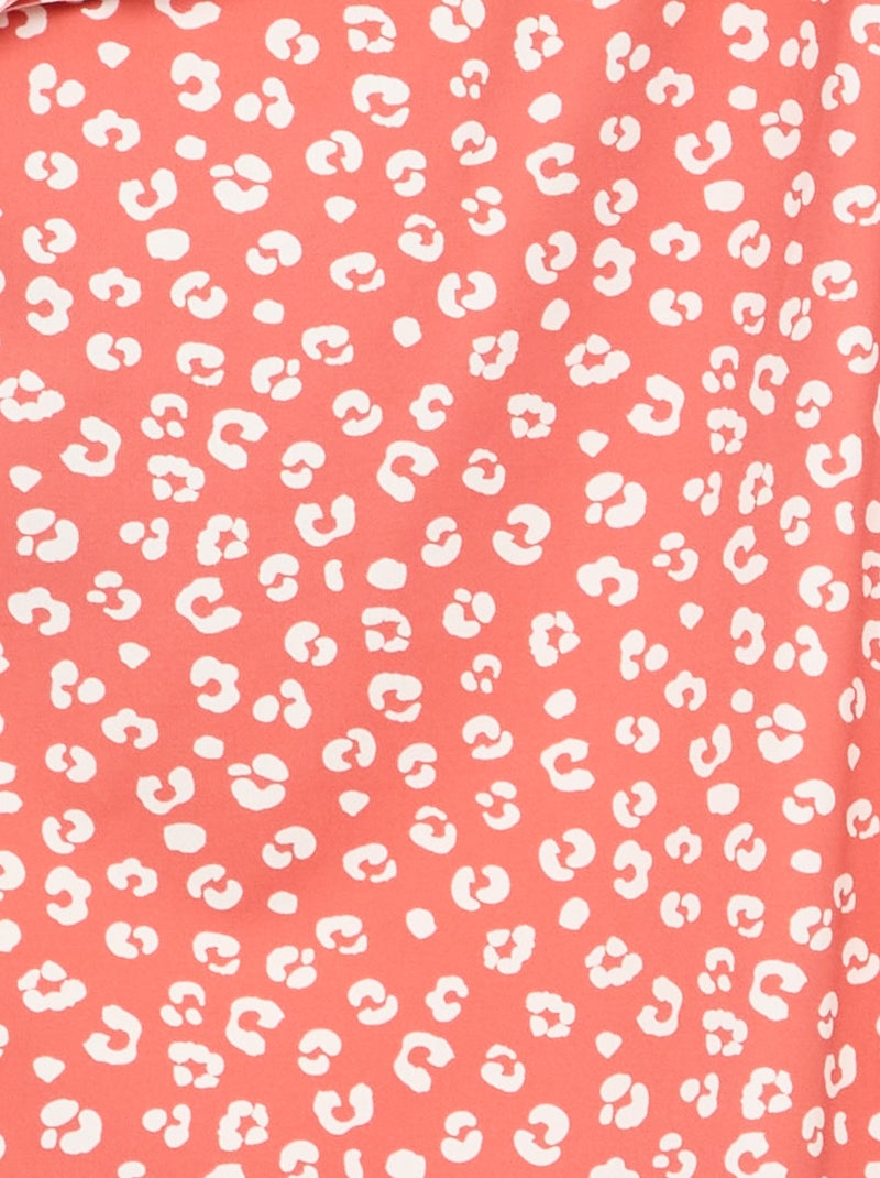 Bañador de una pieza con volantes Rosa - Kiabi