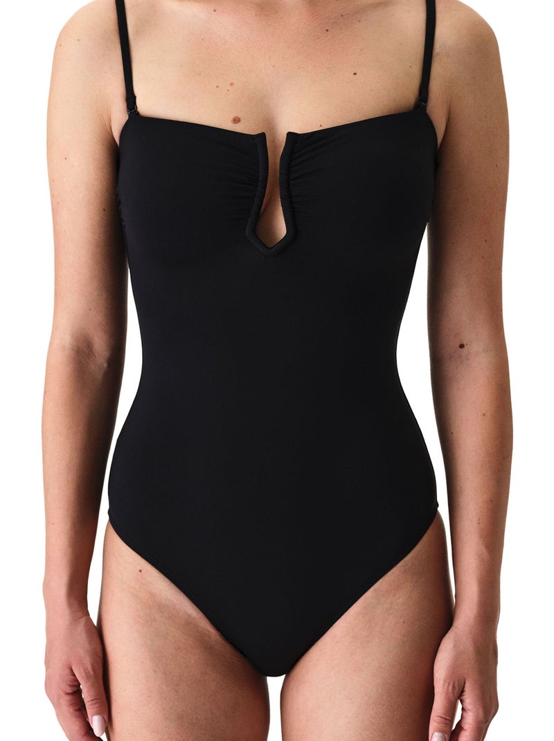 Bañador de una pieza nia sin tirantes para mujer penti Negro - Kiabi