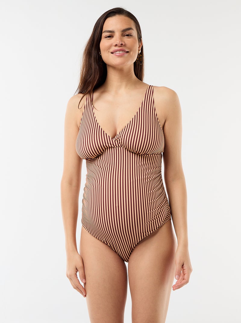 Bañador de una pieza premamá estampado Rojo - Kiabi