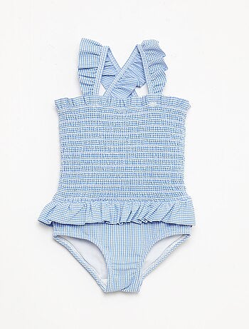 Bañador de una pieza smock con volantes