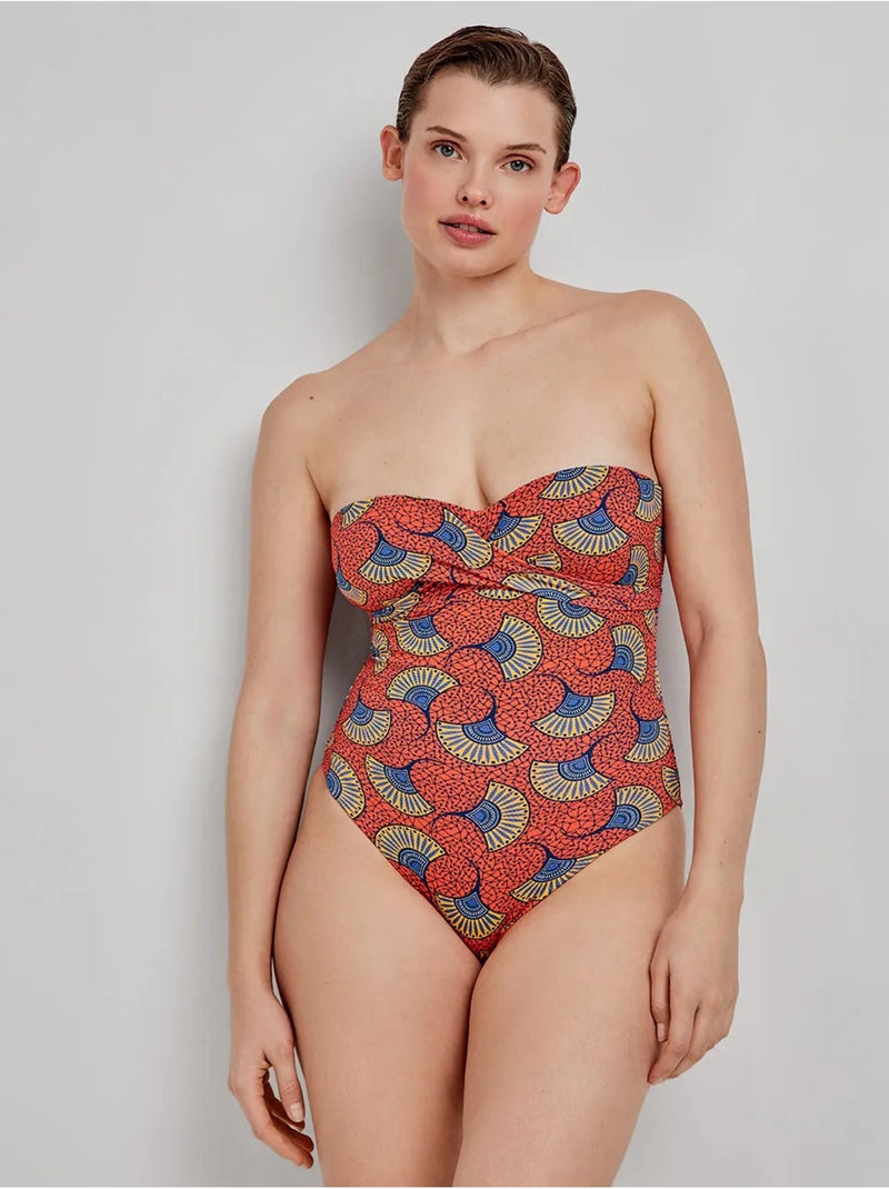 Bañador desmontable multiposición en tejido de estructura Multicolor - Kiabi